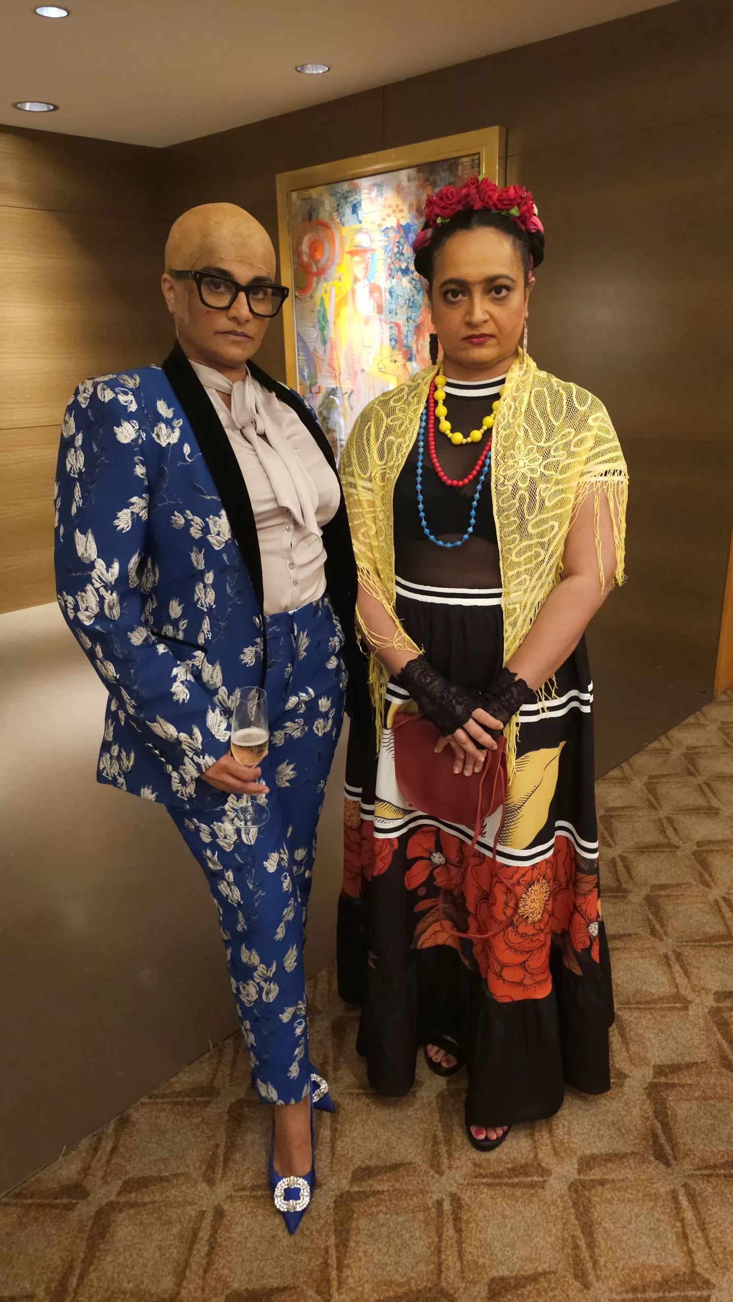 AWARE Board President Aarathi Arumugam (left) and Dianna Rajaratnam posing at AWARE’s 12th Anniversary Ball on 7 September 2024. Photograph by Athiyah Azeem.