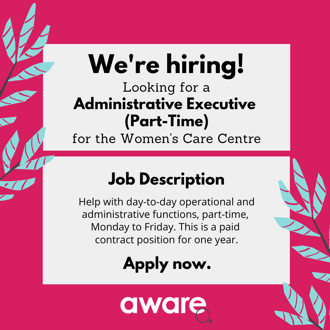 Position Filled Care Administrative Executive Part Time Aware Singapore